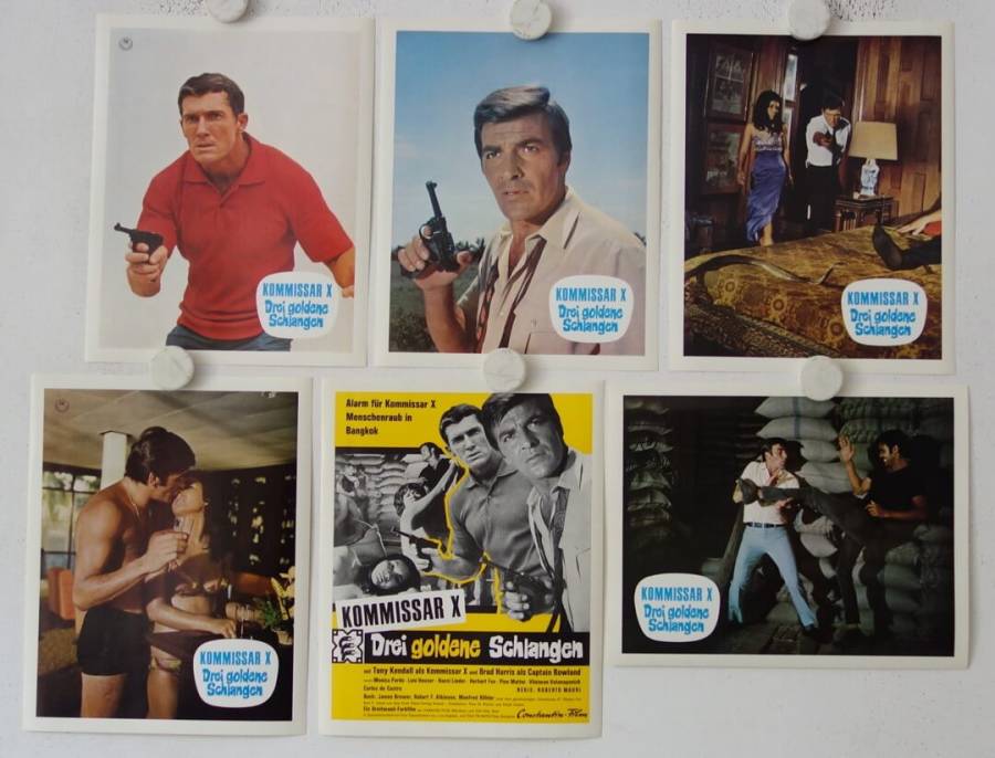 Kommissar X - Drei goldene Schlangen originaler deutscher Aushangfotosatz
